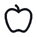 Food and drink apple sector glyph